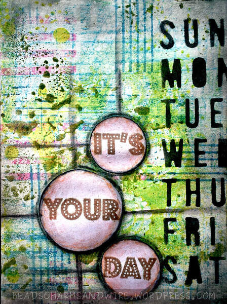 It's Your Day - art journal spread by Anita